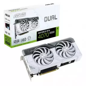 Відеокарта GF RTX 4070 Super 12GB GDDR6X Dual White Asus (DUAL-RTX4070S-12G-WHITE)