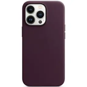 Чохол-накладка Apple Leather Case with MagSafe для Apple iPhone 13 Pro Dark Cherry (MM1A3)
