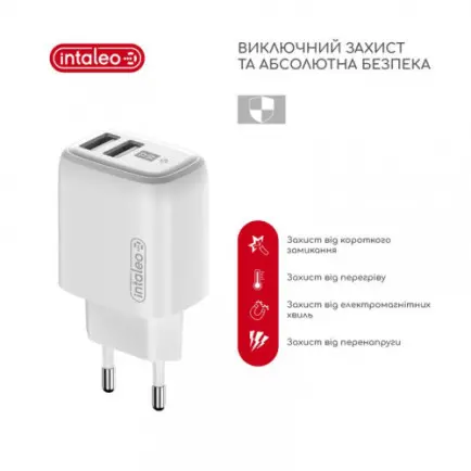 Сетевое зарядное устройство Intaleo TCG242 (2USB, 2.4A)