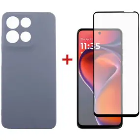 Чохол-накладка Dengos для Motorola G15/G15 Power Grey Full Glue (DG-KM-147)