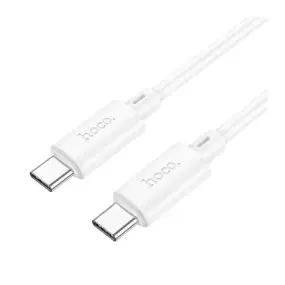 Кабель Hoco X88 Gratified 60W USB Type-C - USB Type-C, 1 м, White (6931474783370)