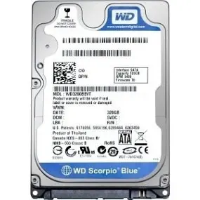 Накопичувач HDD 2.5" SATA  320Gb WD, 8Mb, Caviar Blue (WD3200LPVX)