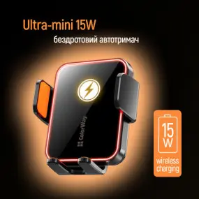 Бездротовий зарядний пристрій СolorWay Ultra-mini 15W Black (CW-CHAW069Q-BK)