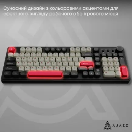 Клавиатура беспроводная Ajazz AF98 Plus Black Shark Red (AF98-PLUS-BSR)