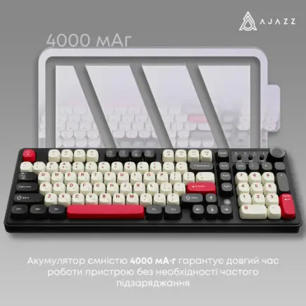 Клавиатура беспроводная Ajazz AF98 Plus Black Shark Red (AF98-PLUS-BSR)