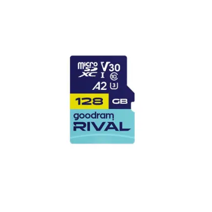Карта памяти MicroSDXC 128GB UHS-I/U3 Class 10 Goodram RIVAL M2AA R170/W120MB/s + SD-adapter (GGSM2AA-1280R12)