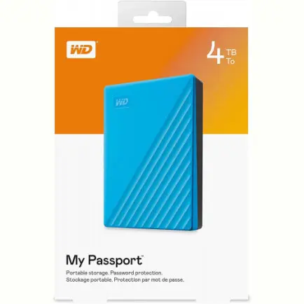 Внешний жесткий диск 2.5" USB 4.0TB WD My Passport Blue (WDBPKJ0040BBL-WESN)