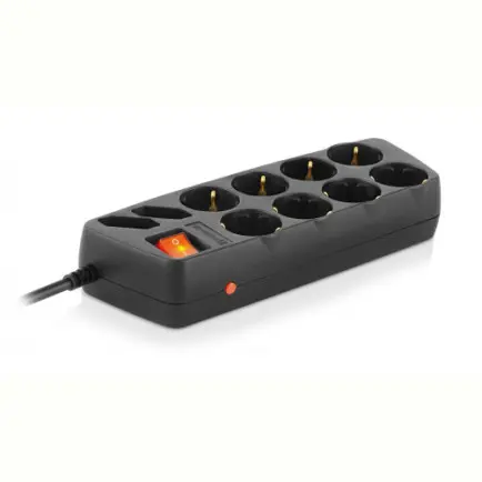 Фільтр живлення REAL-EL RS-10 Protect 5 м Black