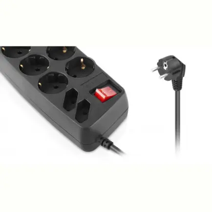 Фільтр живлення REAL-EL RS-10 Protect 5 м Black