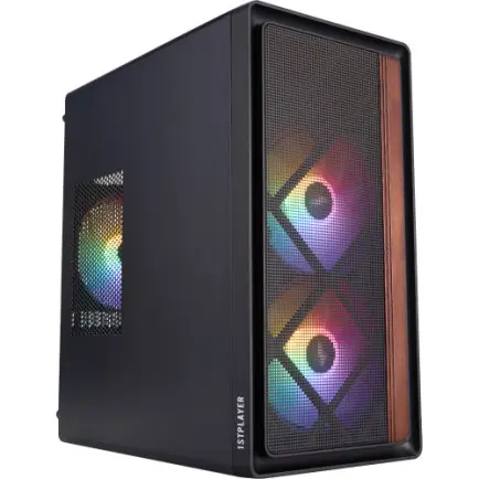 Корпус 1stPlayer WD1-BK-3F1 Black