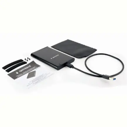 Внешний карман Gembird SATA HDD 2.5", USB 3.1, алюминий, Black (EE2-U3S-6)