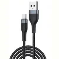 Кабель Foneng X51 1M Spiral Braided Cable USB - microUSB 3A 1м Black (X51-CA-MU)..