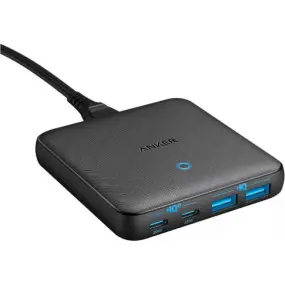 Сетевое зарядное устройство Anker PowerPort 543 Atom III Slim Black, 45W USB Type-C + 20 W USB (A2046G12)