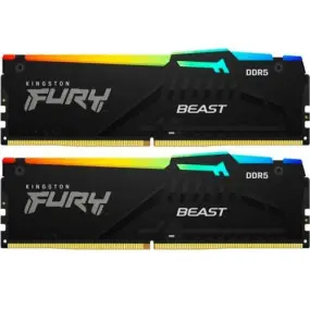 Модуль памяти DDR5 2x8GB/5200 Kingston Fury Beast RGB Black (KF552C40BBAK2-16)