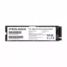 Накопичувач SSD 1TB Prologix S380 M.2 2280 PCIe 3.0 x4 NVMe TLC (PRO1000GS380)