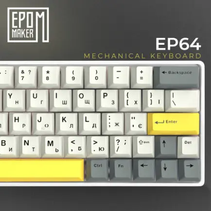 Клавіатура бездротова Epomaker EP64 60% Mulan Switch Hot-Swap (2.4G/BT/USB)