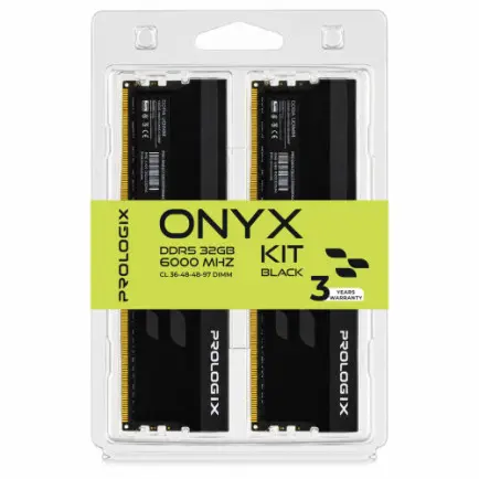 Модуль памяти DDR5 2x16GB/6000 Prologix Onyx Black (PRO32GB6000YB5K)