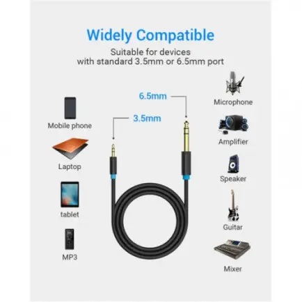 Кабель Vention 6.35 мм - 3.5 мм (M/M)