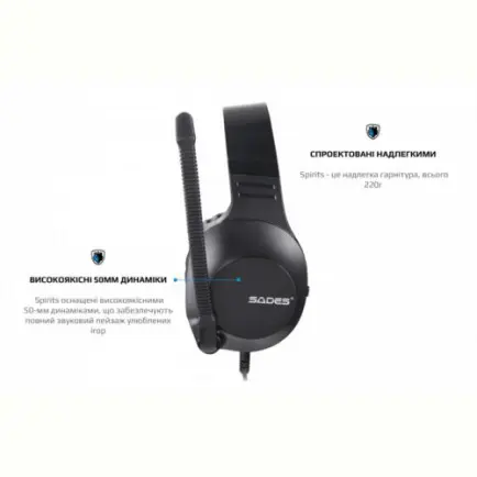Гарнитура Sades SA-721 Spirits Black (sa721bkj)