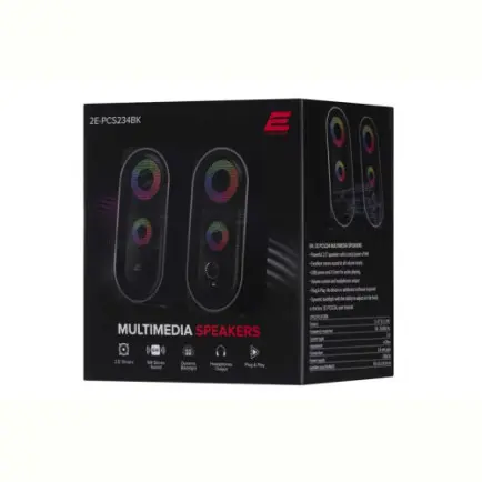 Акустическая система 2E PCS234 RGB Black (2E-PCS234BK)