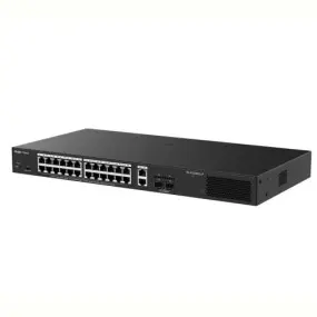 Коммутатор Ruijie Reyee RG-ES228GS-LP (24xPoE+, 2xGE/SFP Uplink, Cloud Managed, max PoE 250W, настольный, металл)