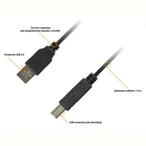 Кабель Piko USB - USB Type-B V 2.0 (M/M)