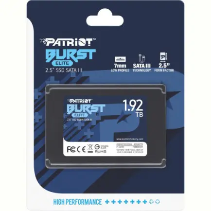 Накопитель SSD 1.92TB Patriot Burst Elite 2.5" SATAIII TLC (PBE192TS25SSDR)