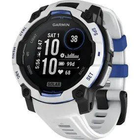 Смарт-часы Garmin Instinct 3 45mm Solar Whitestone with Whitestone/Bolt Blue Silicone Band (010-02934-03)