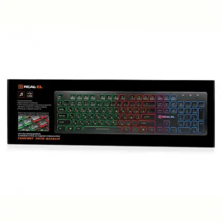 Клавиатура REAL-EL Comfort 7070 Ukr Black