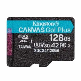 Карта памяти MicroSDXC  128GB UHS-I/U3 Class 10 Kingston Canvas Go! Plus R200/W200MB/s (SDCG4/128GBSP)