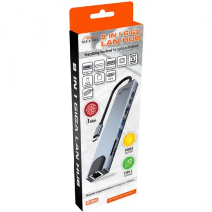 USB-хаб Media-Tech USB Type-C 8-в-1 (MT5046)