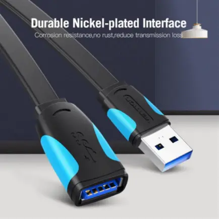 Подовжувач Vention Flat USB - USB (M/F)