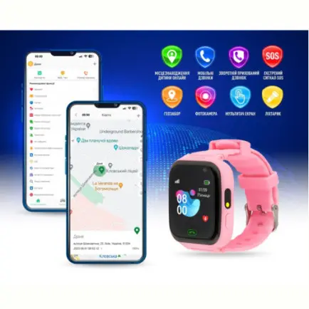 Дитячий смарт-годинник Garmix PointPRO-100 WiFi Pink