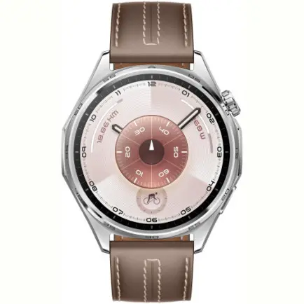 Смарт-часы Huawei Watch GT 6 46mm Steel with Brown Composite Leather Strap (55020FTW)