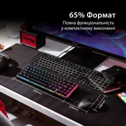 Клавіатура HyperX Origins 2 65 HX Red USB Black (B4QS3AA)