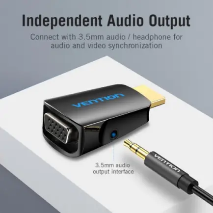 Адаптер Vention HDMI - VGA-3.5мм (M/F)