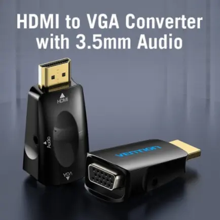 Адаптер Vention HDMI - VGA-3.5мм (M/F)