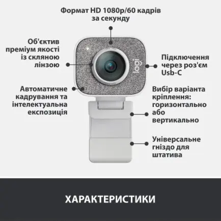 Веб-камера Logitech StreamCam White (960-001297)