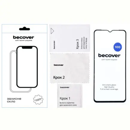 Защитное стекло BeCover для Honor X6a 10D Black (711333)