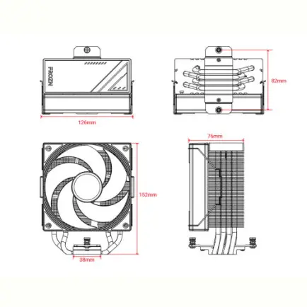 Кулер процессорный ID-Cooling Frozn A410 SE ARGB, Intel: 1851/1700/1200/1151/1150/1155/1156, AMD: AM5/AM4, 128х76х152 мм, 3-pin ARGB/4-pin PWM