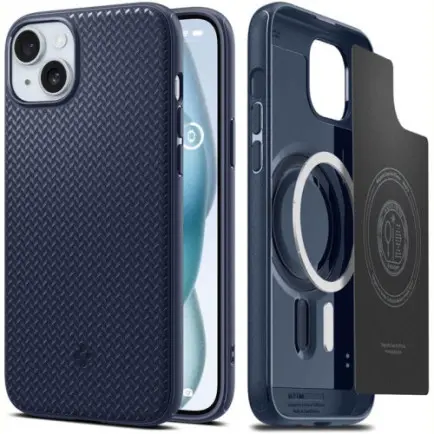 Чохол-накладка Spigen Mag Armor MagFit для Apple iPhone 15 Navy Blue (ACS06816)