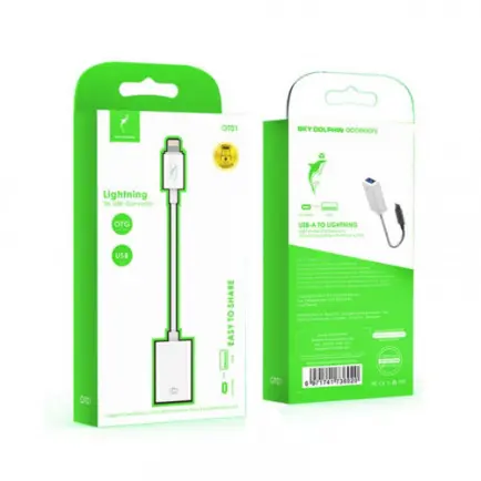 Переходник SkyDolphin OT01 OTG Lightning - USB White (ADPT-00028)