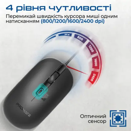 Миша Promate CM-2400 Black