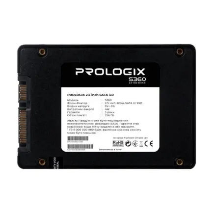Накопитель SSD  256GB Prologix S360 2.5" SATAIII 3D TLC (PRO256GS360)