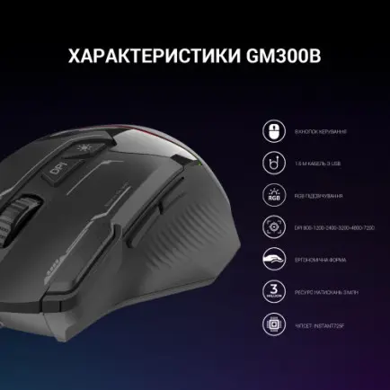 Мышь GamePro GM300B Black