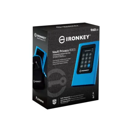 Накопитель внешний SSD Portable USB  960GB Kingston IronKey Vault Privacy 80 (IKVP80ES/960G)