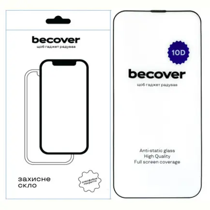 Защитное стекло BeCover для Apple iPhone 13 Pro Max 10D Black (711515)