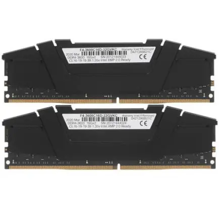Модуль памяти DDR4 2x16GB/3600 G.Skill Ripjaws V Black (F4-3600C16D-32GVKC)