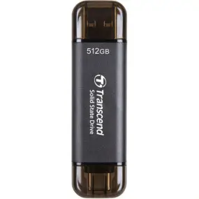 Накопитель внешний SSD USB 3.1 Gen 2 Type-A/Type-C 512GB Transcend ESD310 Black (TS512GESD310C)