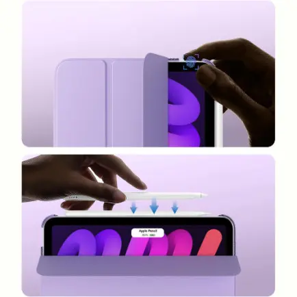 Чохол-книжка BeCover Tri Fold Hard для Apple iPad Mini 7 2024 8.3" Purple (712455)